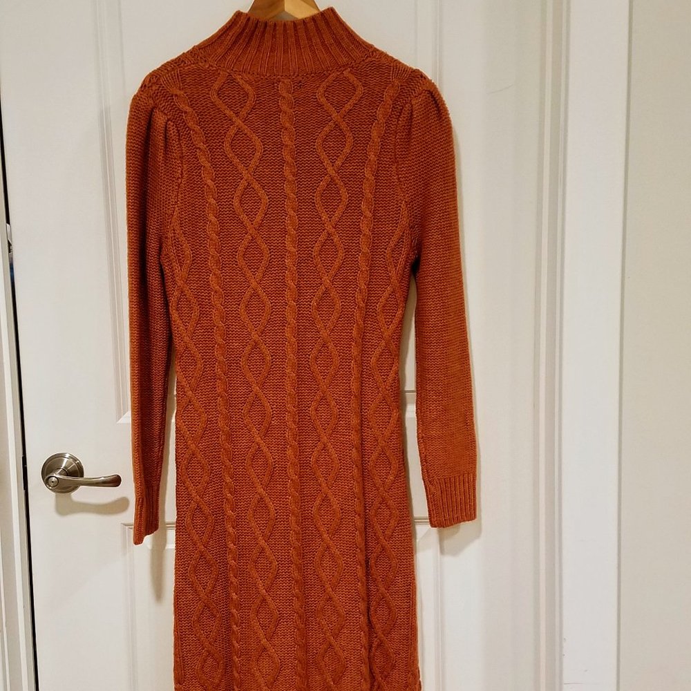 Pumpkin Spiced Color Sweater Dress
